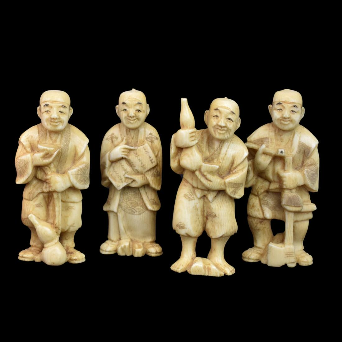 Japanese Okimono Figurines (1 of 4)