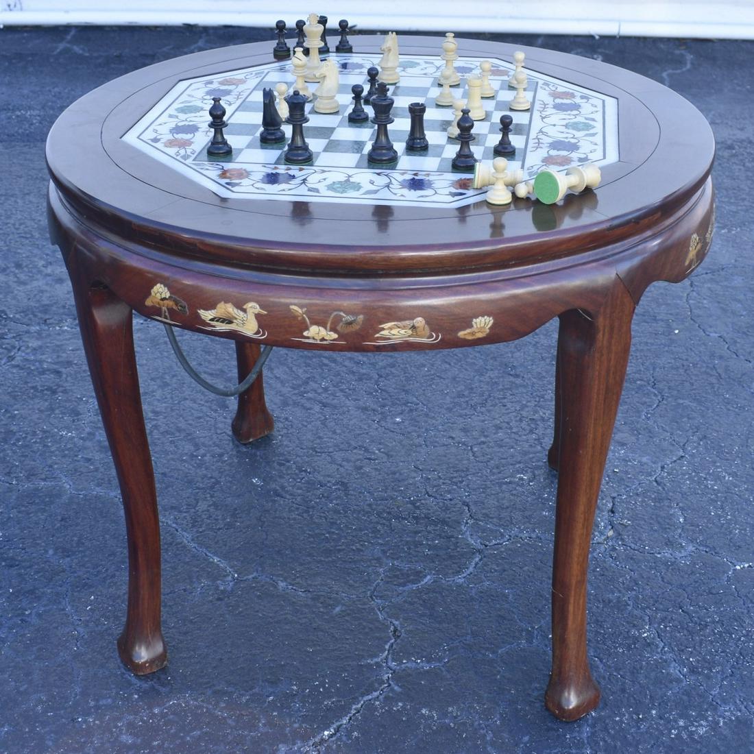 Mid Century Pietra Dura Game Table (1 of 7)