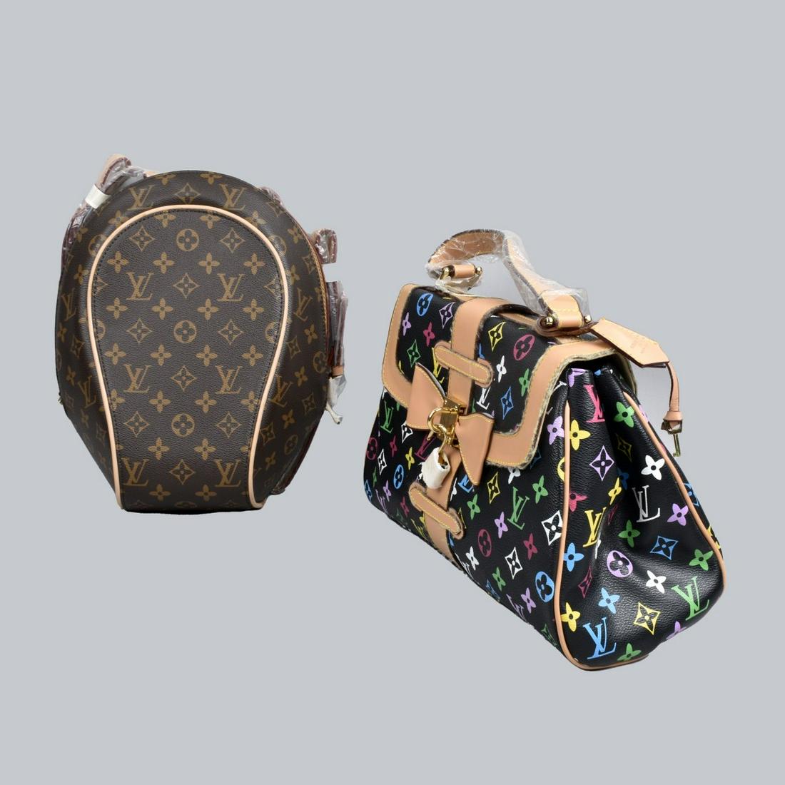 Louis Vuitton Cuir Mat Monogram Bleu Handbag 145208554 1 x