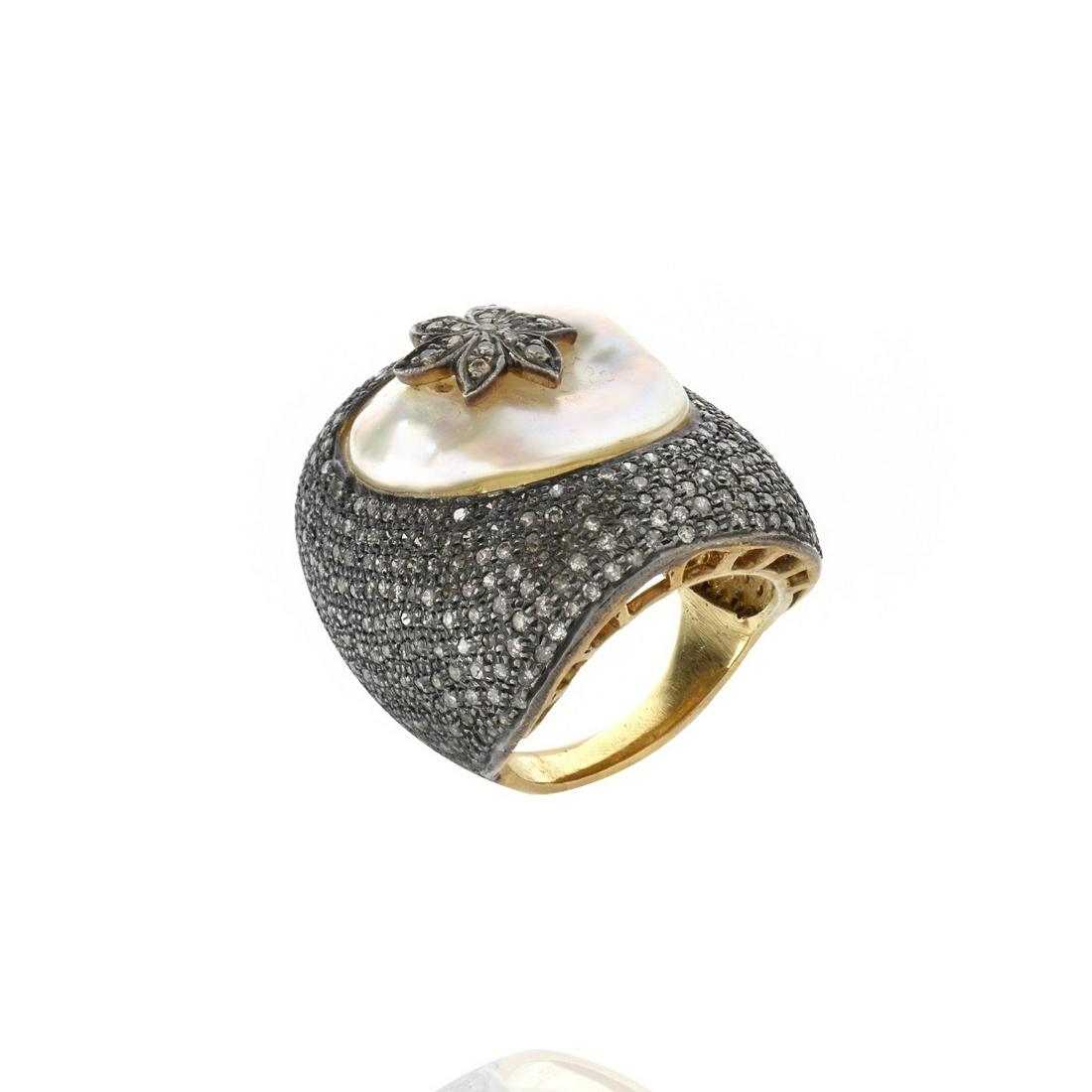 Diamond, Pearl and 14K Ring (1 of 5)
