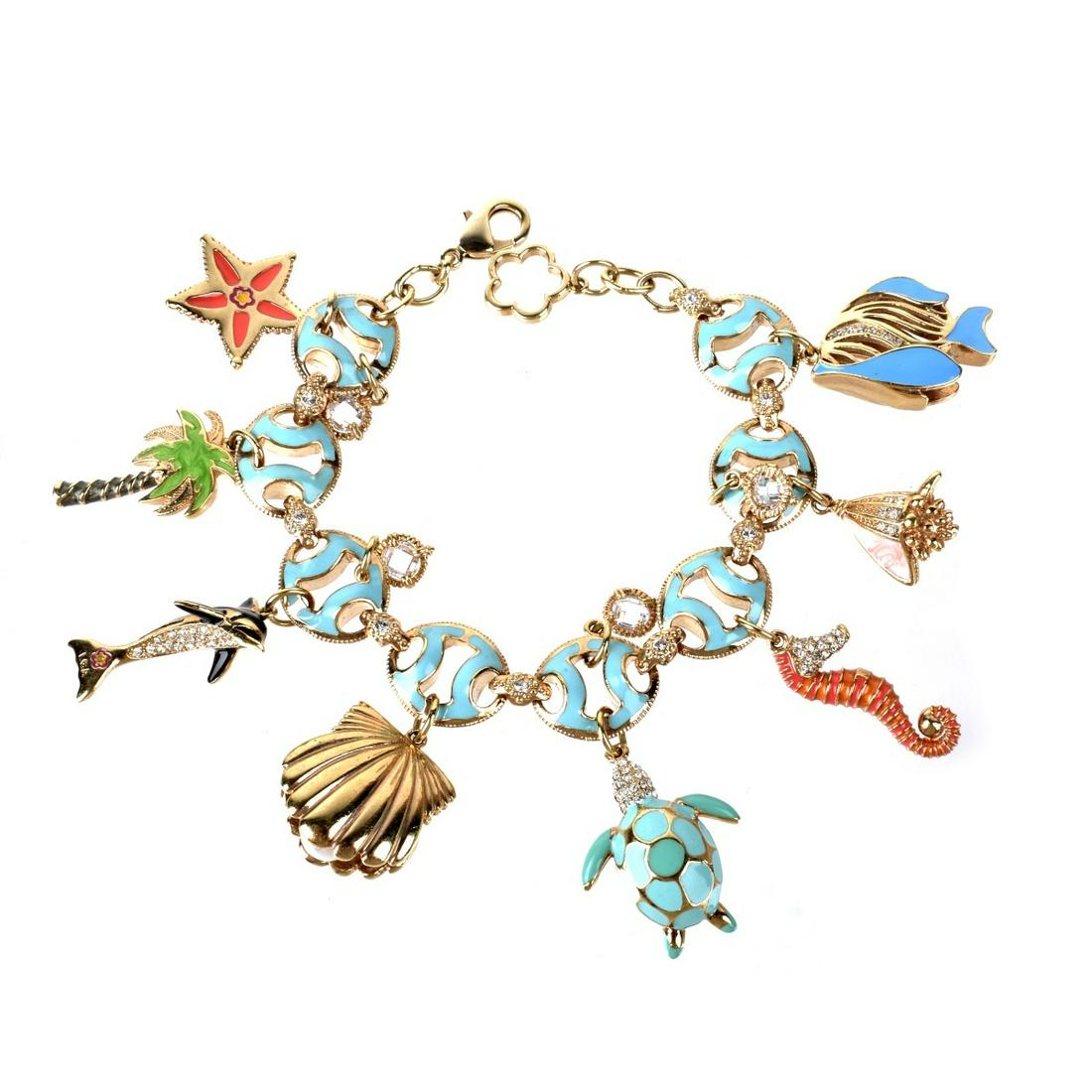 Lauren Adams Enameled Charm Bracelet (1 of 3)