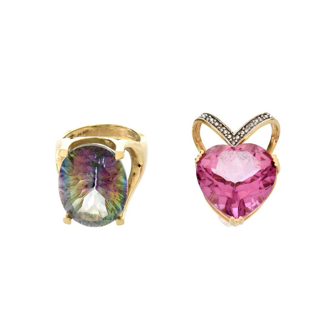 Topaz and 14K Ring and Pendant (1 of 2)