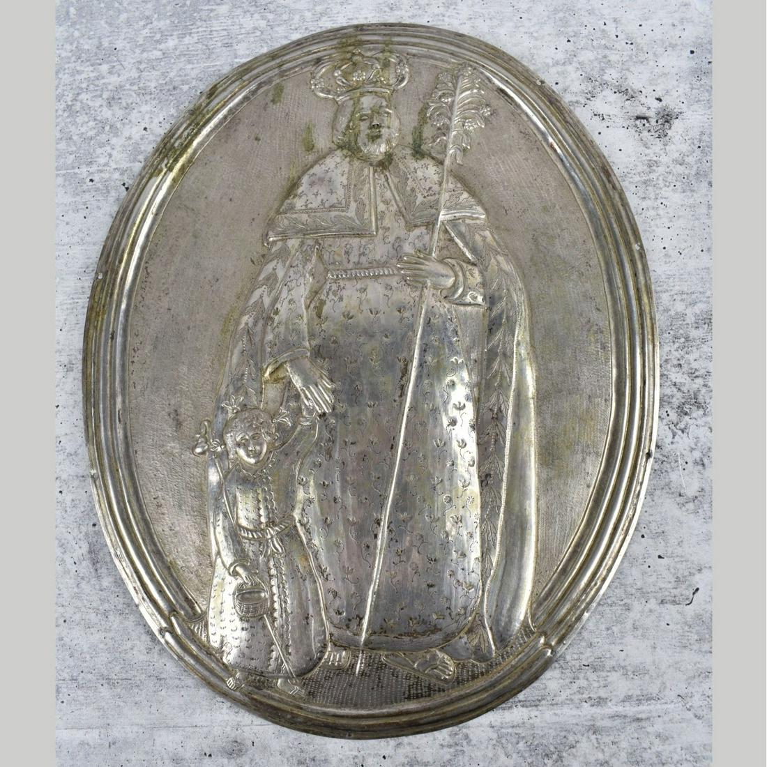 Spanish Colonial Silver Plaque (1 of 3)