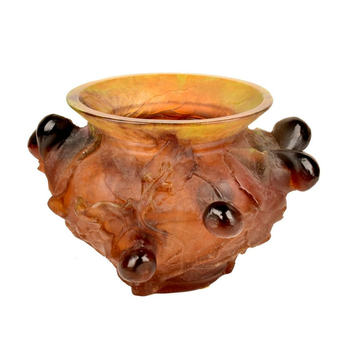 Daum Pate De Verre Relief Vase (1 of 5)