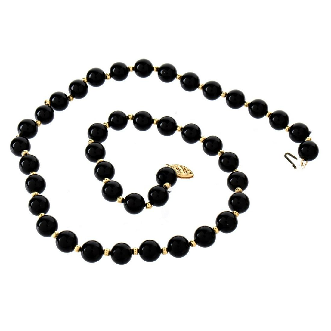 Onyx and 14K Necklace (1 of 4)