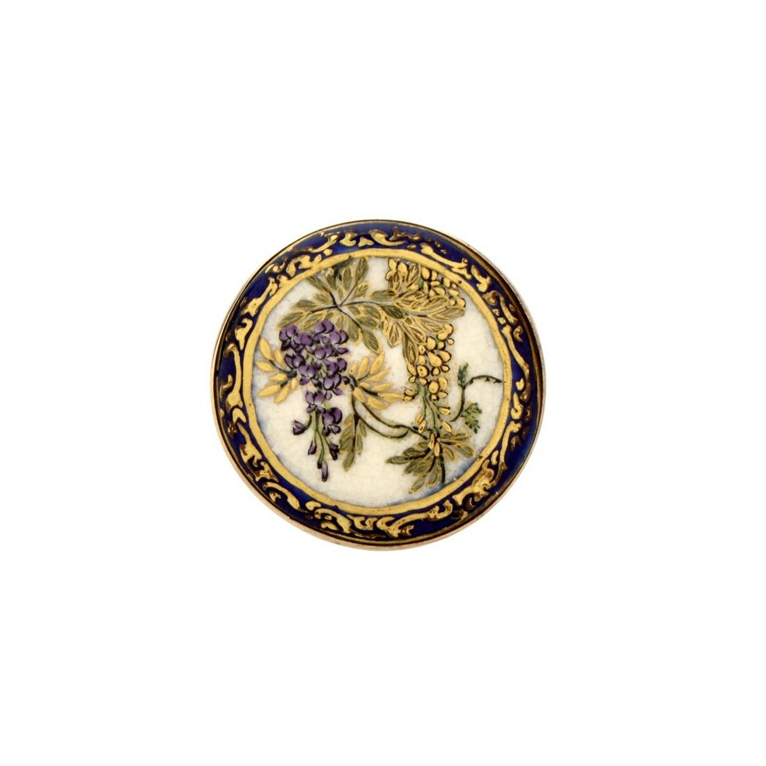 Satsuma Ware and 14K Brooch (1 of 2)