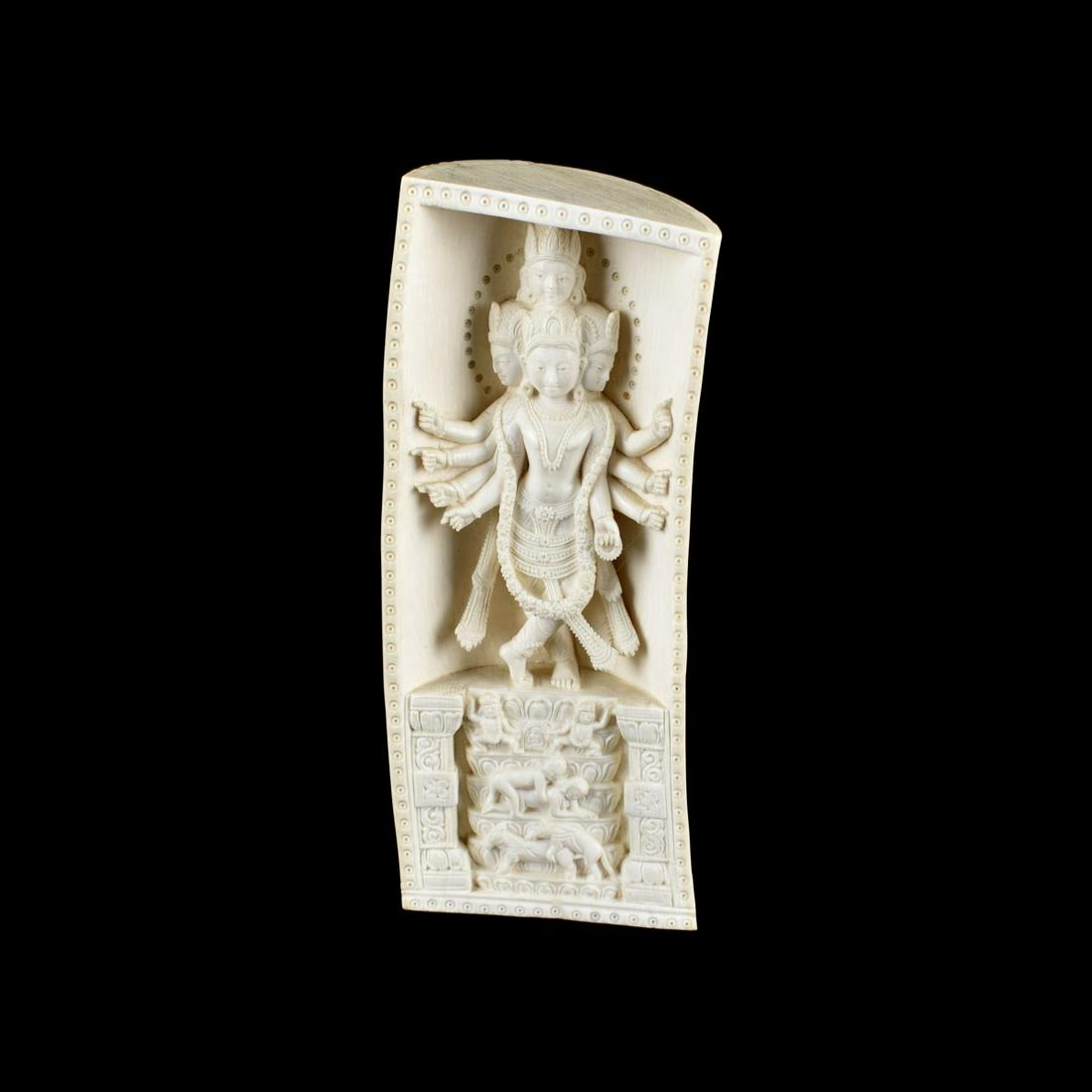 Indian Deep Relief Carve Hindu Figurine (1 of 4)