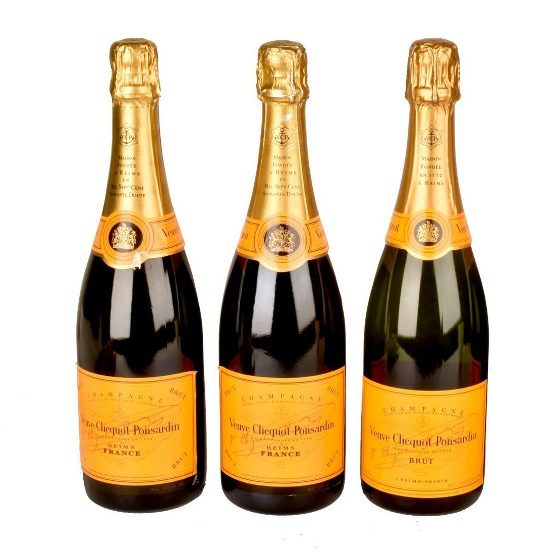 Three Art Glass Veuve Clicquot Poisardin Champagne (1 of 2)