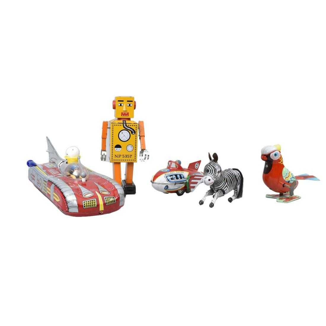 Five Vintage Tin Toys (1 of 5)