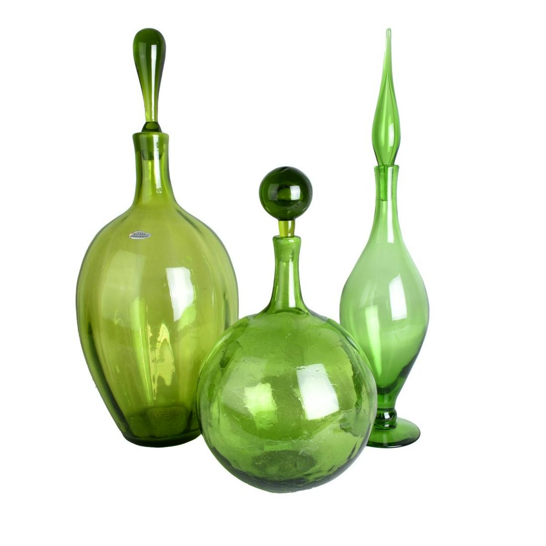 Blenko Glass Vessels with Stoppers (1 of 8)