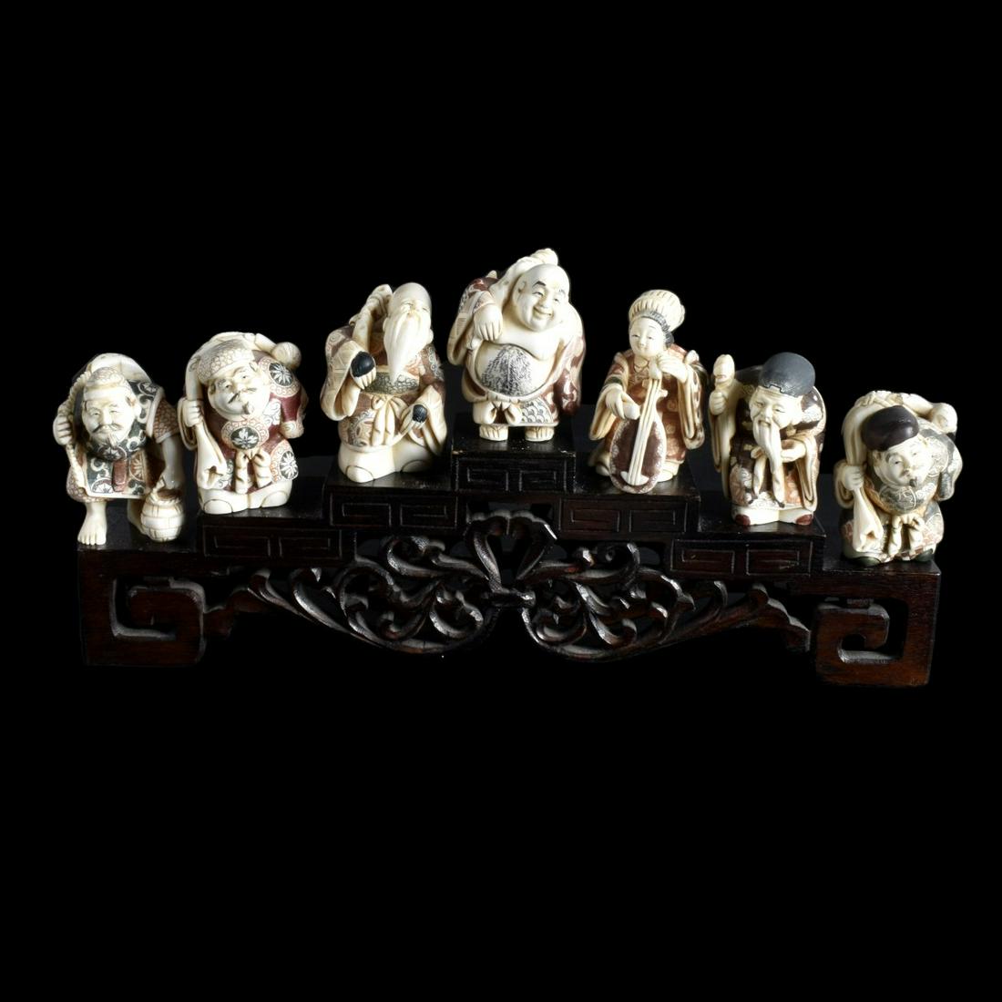 Antique Japanese Immortal Figurines (1 of 6)