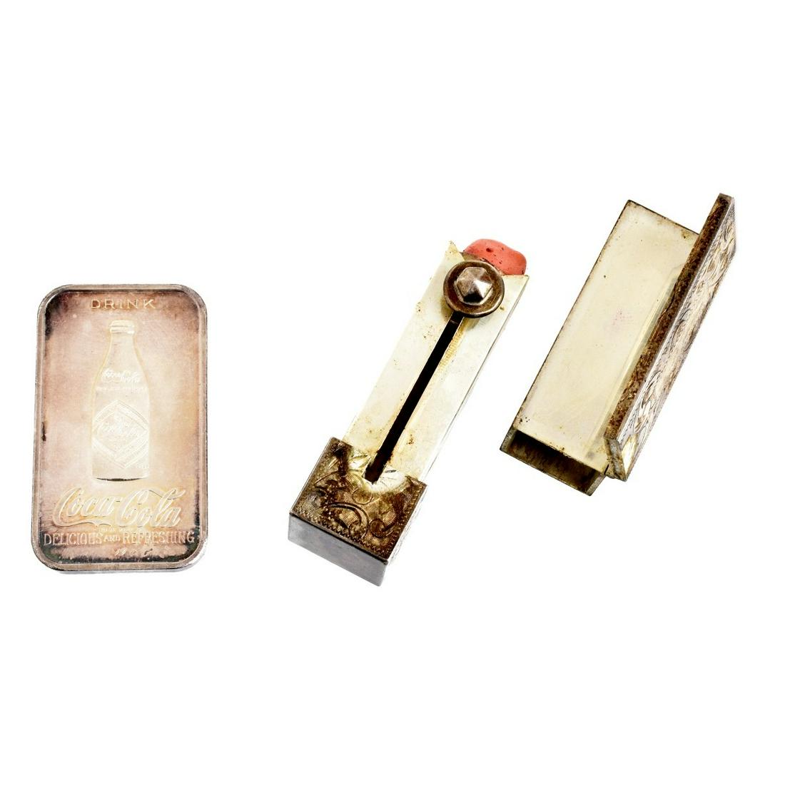 Silver Lipstick Case and Silver Ingot (1 of 3)