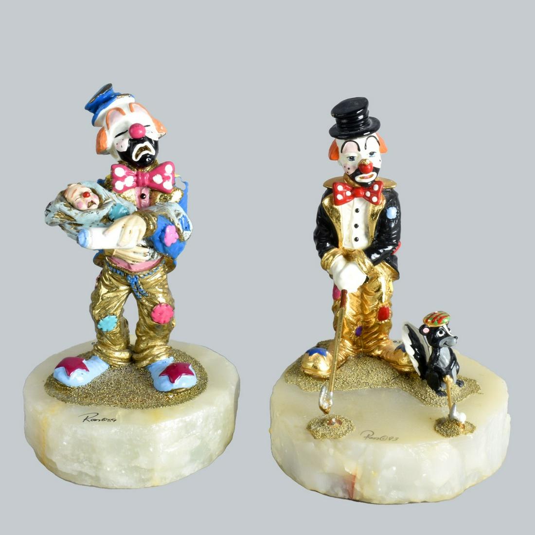 Ron Lee Enamel Clown Figures (1 of 5)