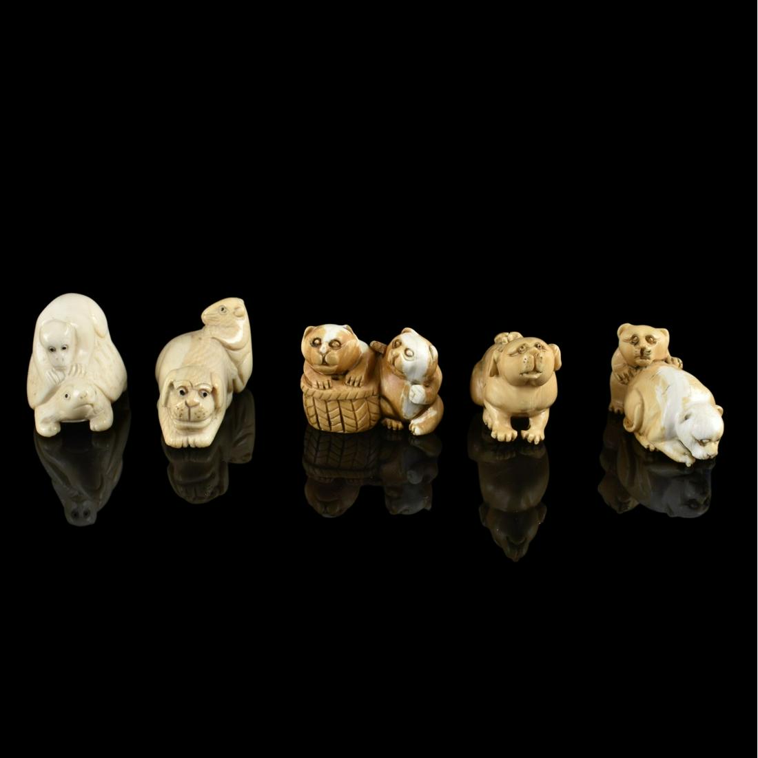 Five Antique Japanese Netsuke Figurines (1 of 4)