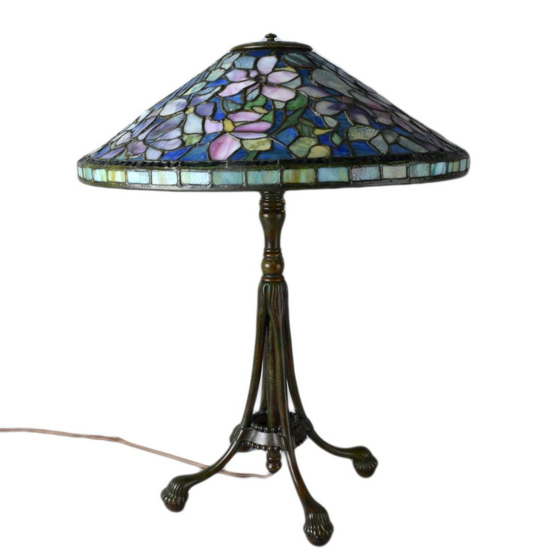 Tiffany style Clematis Lamp (1 of 8)