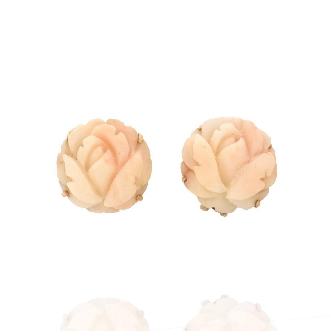 Coral and 14K Earrings (1 of 6)