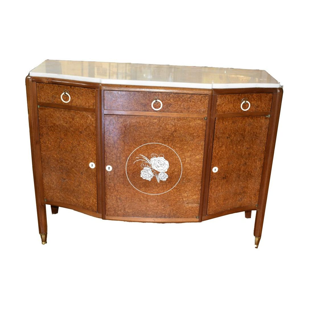 Mnnr of Jules Leleu inlaid Cabinet (1 of 5)