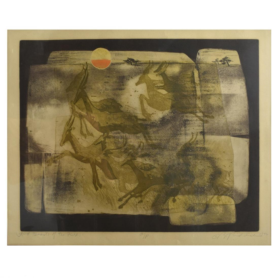 R. S. Riddick (Born 1952) Etching (1 of 9)