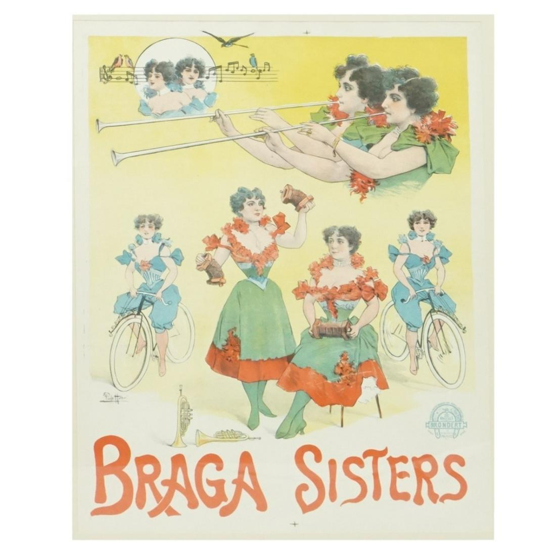Paolo Henri (20th C.) Bragga Sisters Ad Poster (1 of 4)