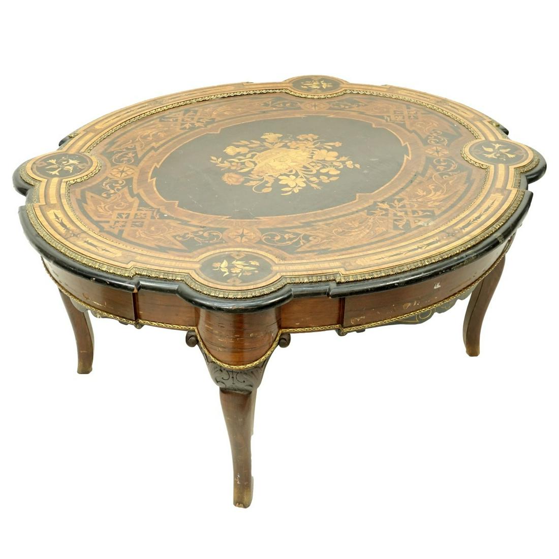 19th C Marquetry Coffee Table (1 of 3)