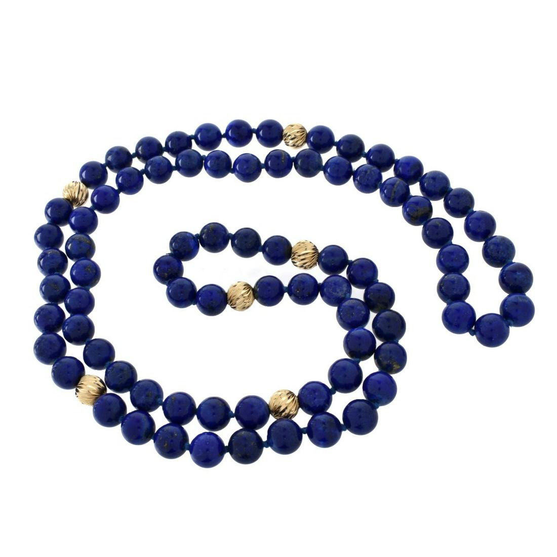 Lapis and 14K Necklace (1 of 2)