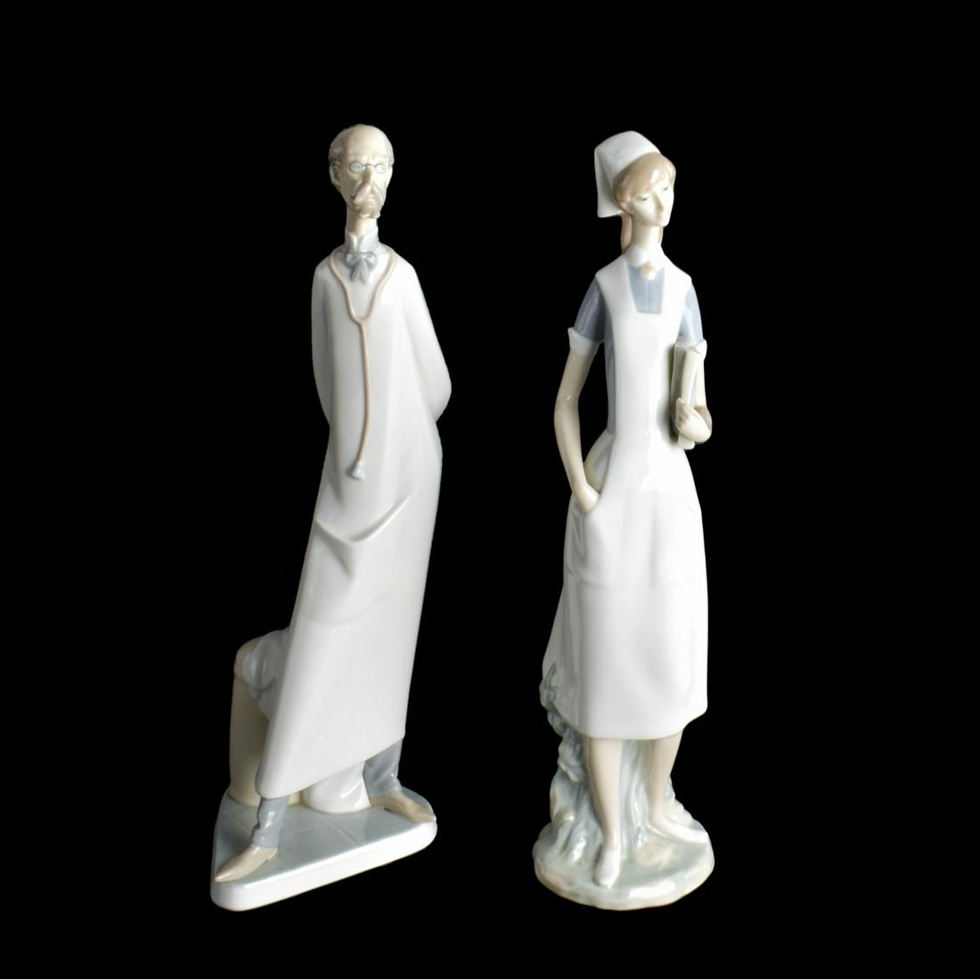 Pair Of Large Lladro Figurines