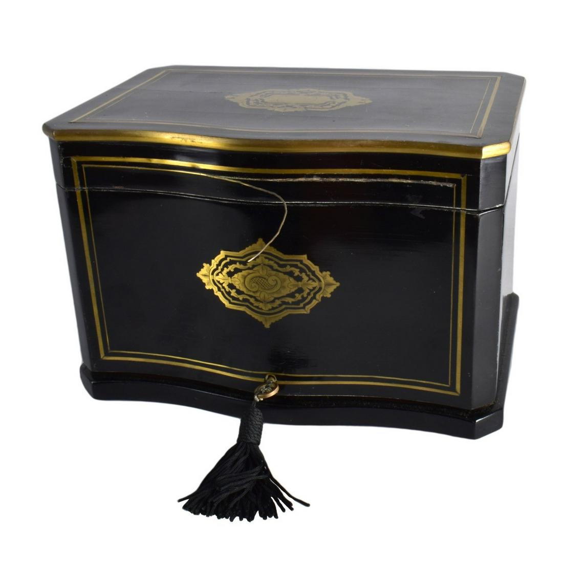 Antique English Lacquered Humidor (1 of 4)