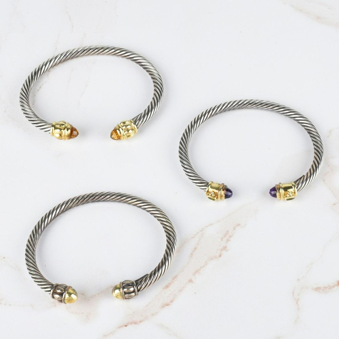 14K and Silver Bangle Bracelets (1 of 2)