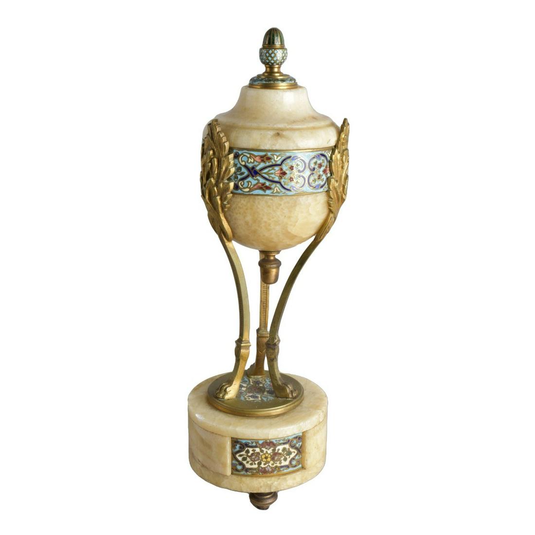 Antique French Champleve Enamel Casoulette (1 of 4)