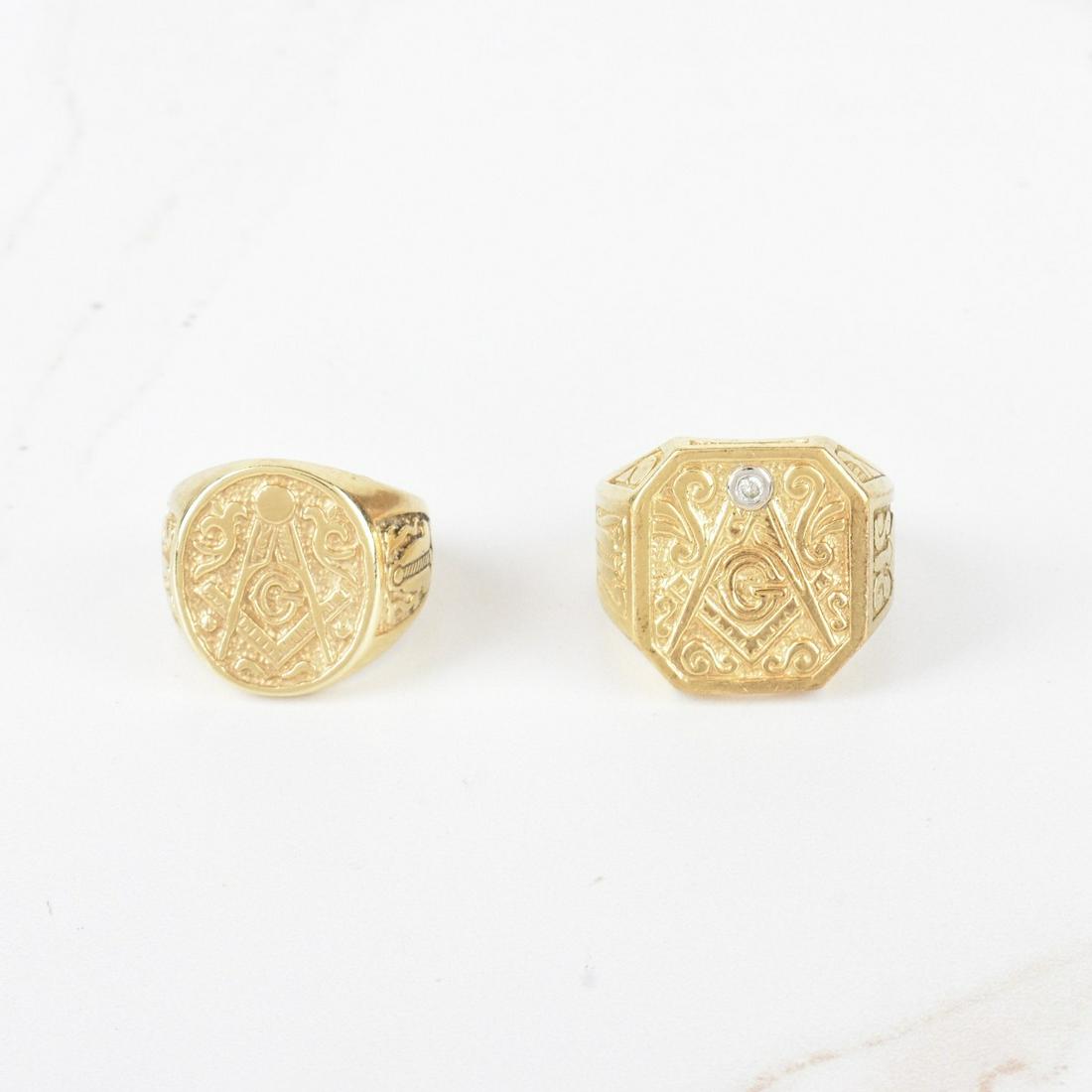 Masonic 14K Rings (1 of 2)
