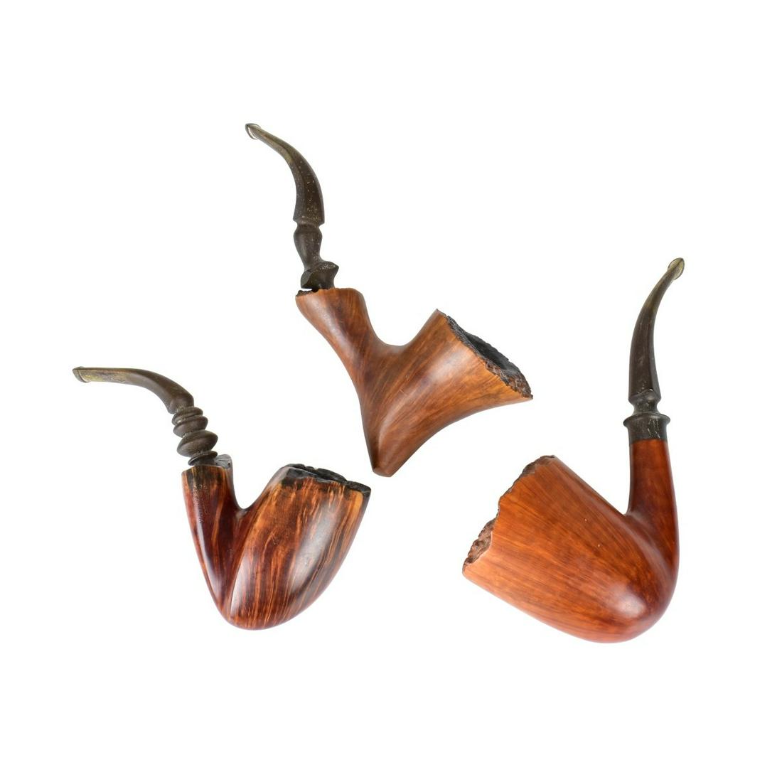 Three Danish Carved Smoking Pipes (1 of 3)