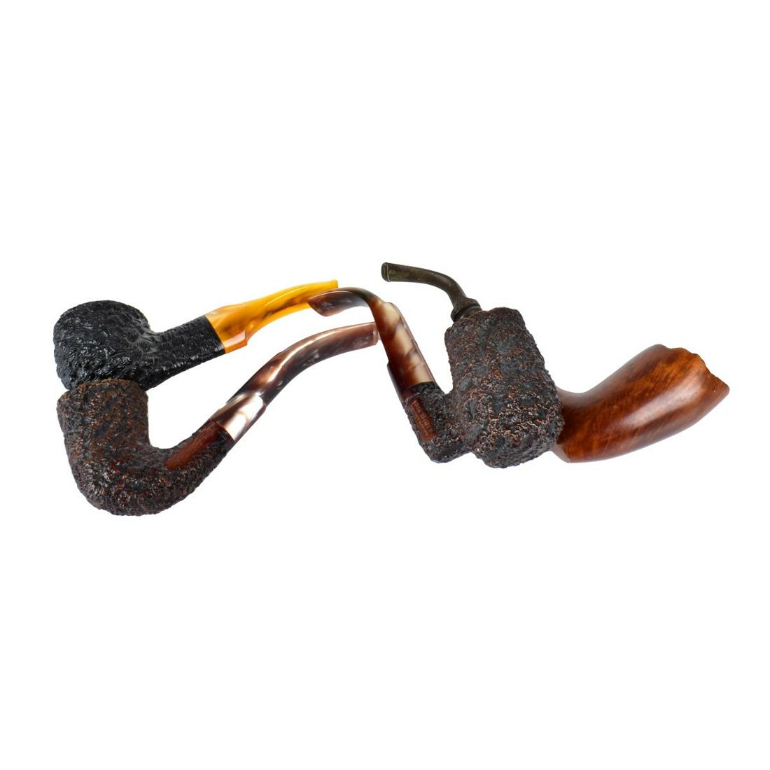 Four Hand Carved Smoking Pipes (1 of 4)