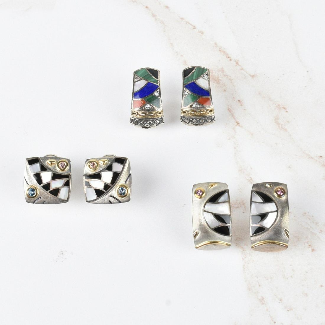 Gemstone, 18K and Silver Earrings (1 of 2)