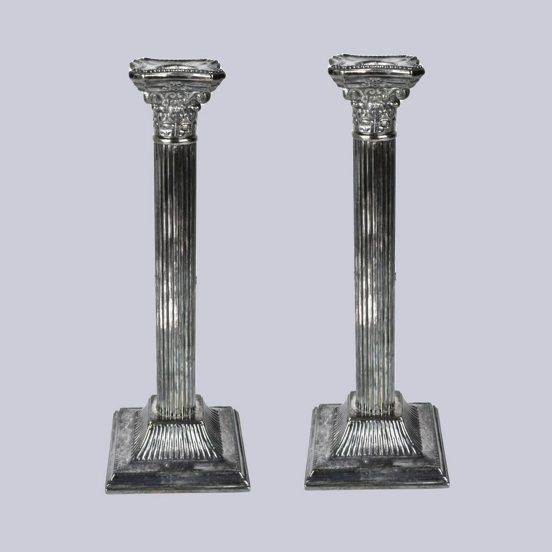Pair of Vintage Silverplate Candlesticks (1 of 3)