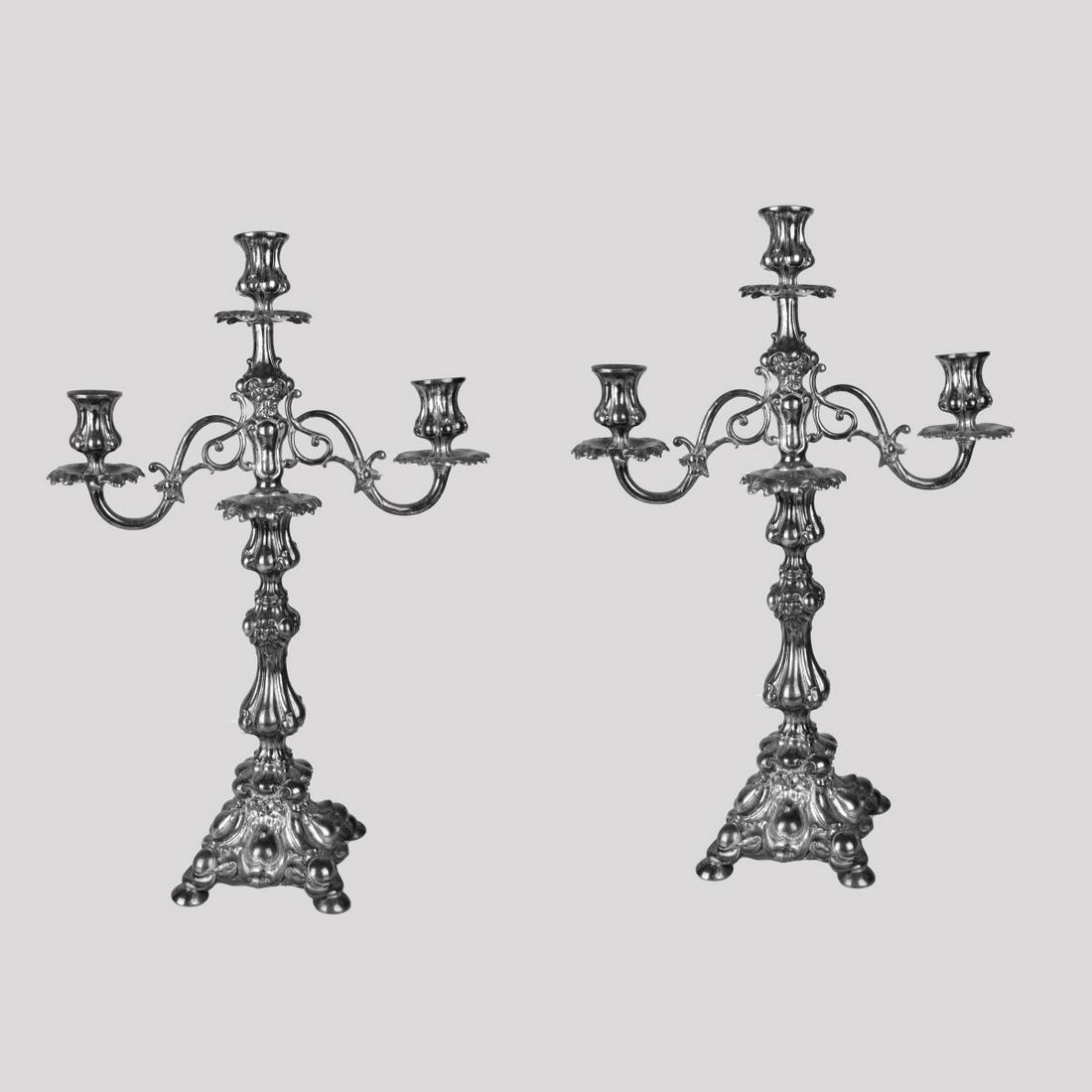 Pair of Silverplate Candelabra (1 of 5)