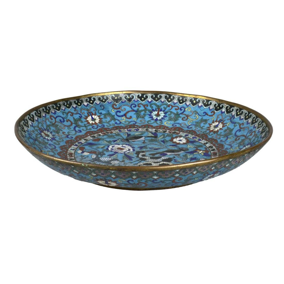 Antique Chinese Cloisonne Charger (1 of 5)
