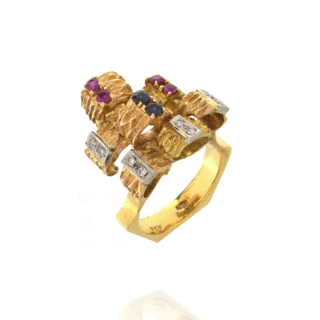 Gemstone and 18K Ring (1 of 7)