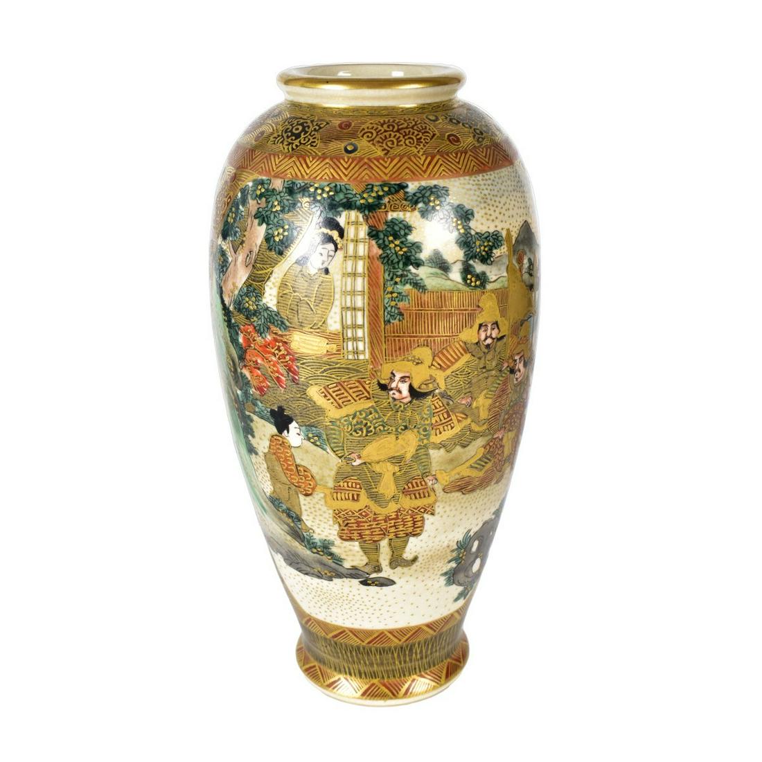 Antique Japanese Satsuma Porcelain Vase (1 of 4)
