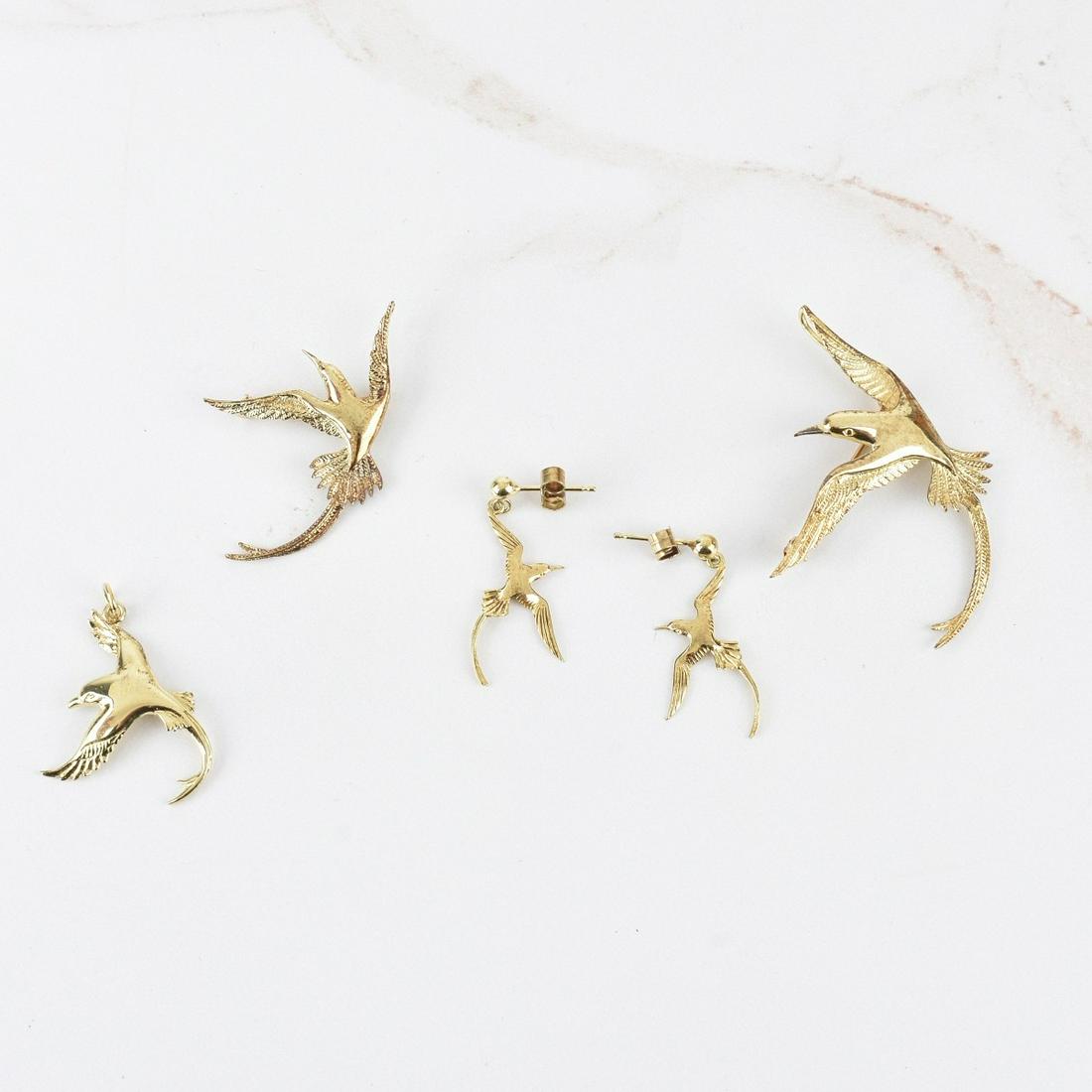 Five Piece 14K Bird Jewelry Lot (1 of 2)