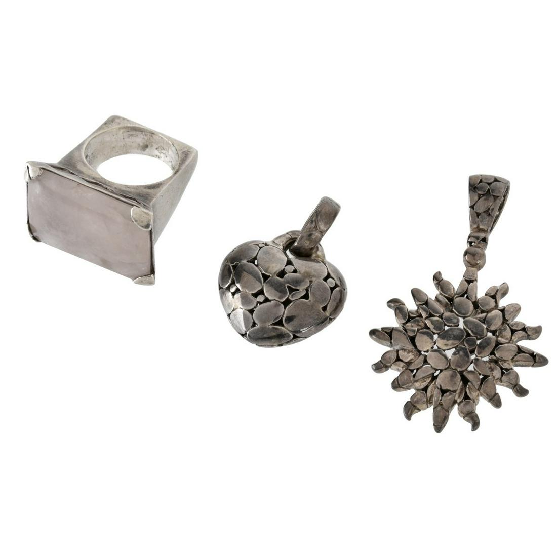 Silver Pendants and Ring (1 of 2)