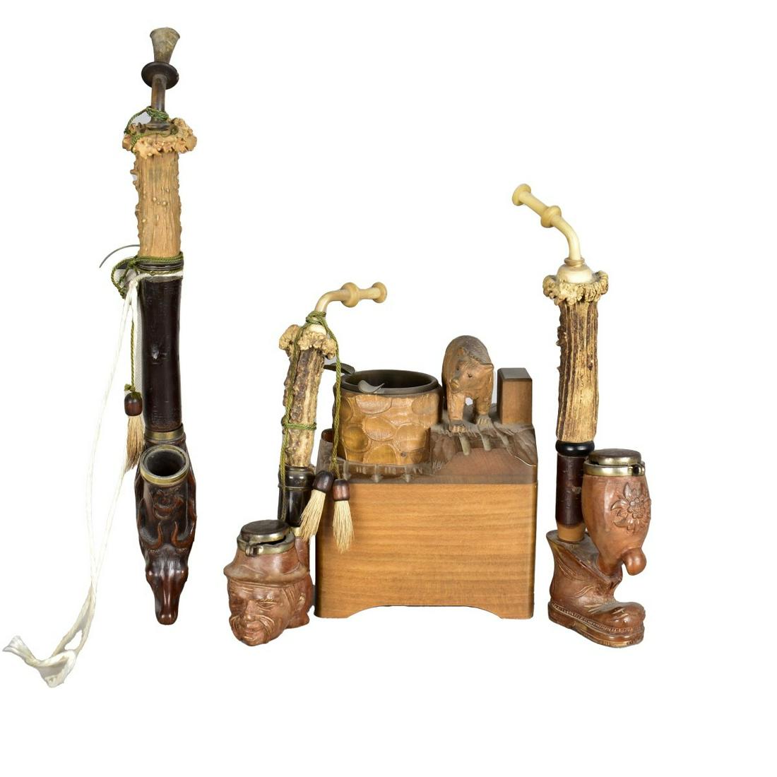 Antique German Smoking Pipes / Cigarette Box (1 of 6)