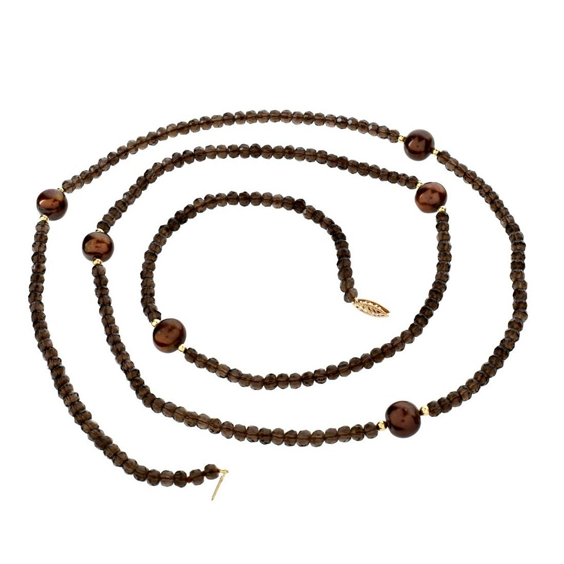 Pearl, Quartz and 14K Necklace (1 of 2)