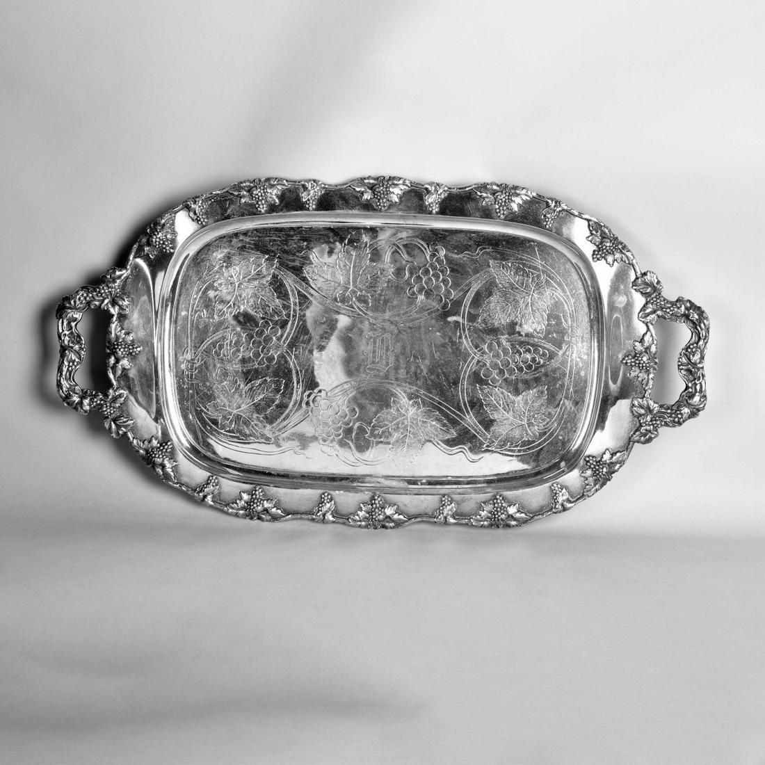 Large Silver Plate Tray (1 of 6)