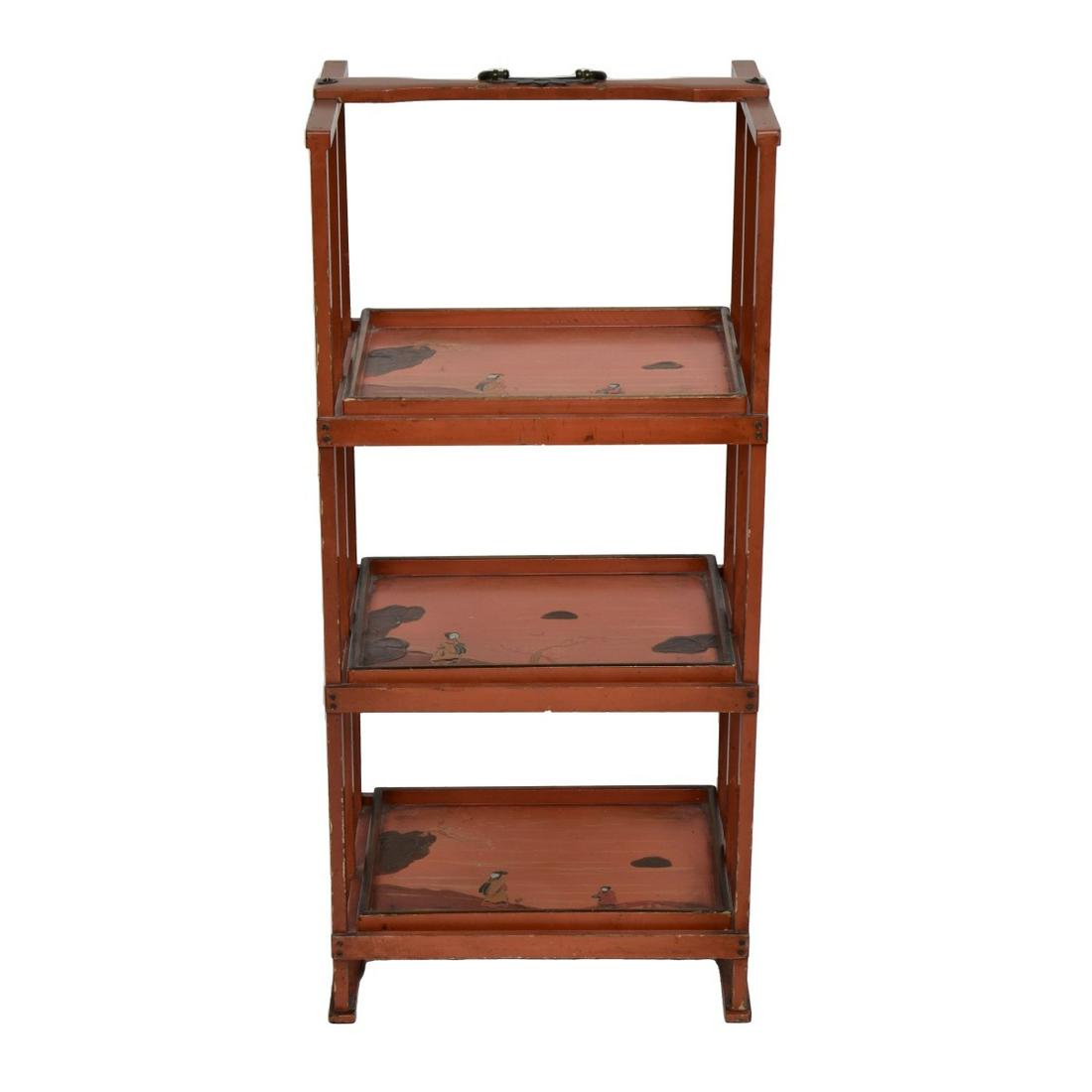 Vintage Japanese Wooden 3-Tiered Stand (1 of 6)