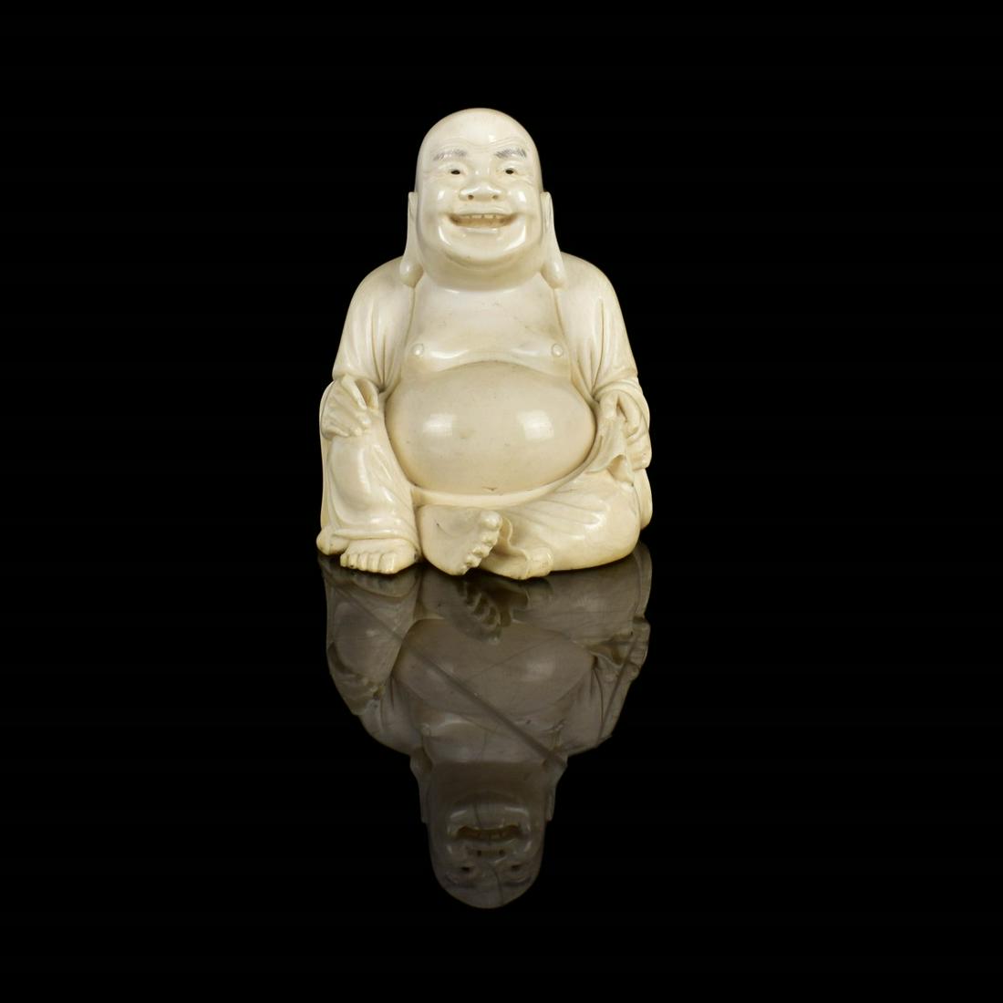 Antique Chinese Happy Buddha Figurine Auction