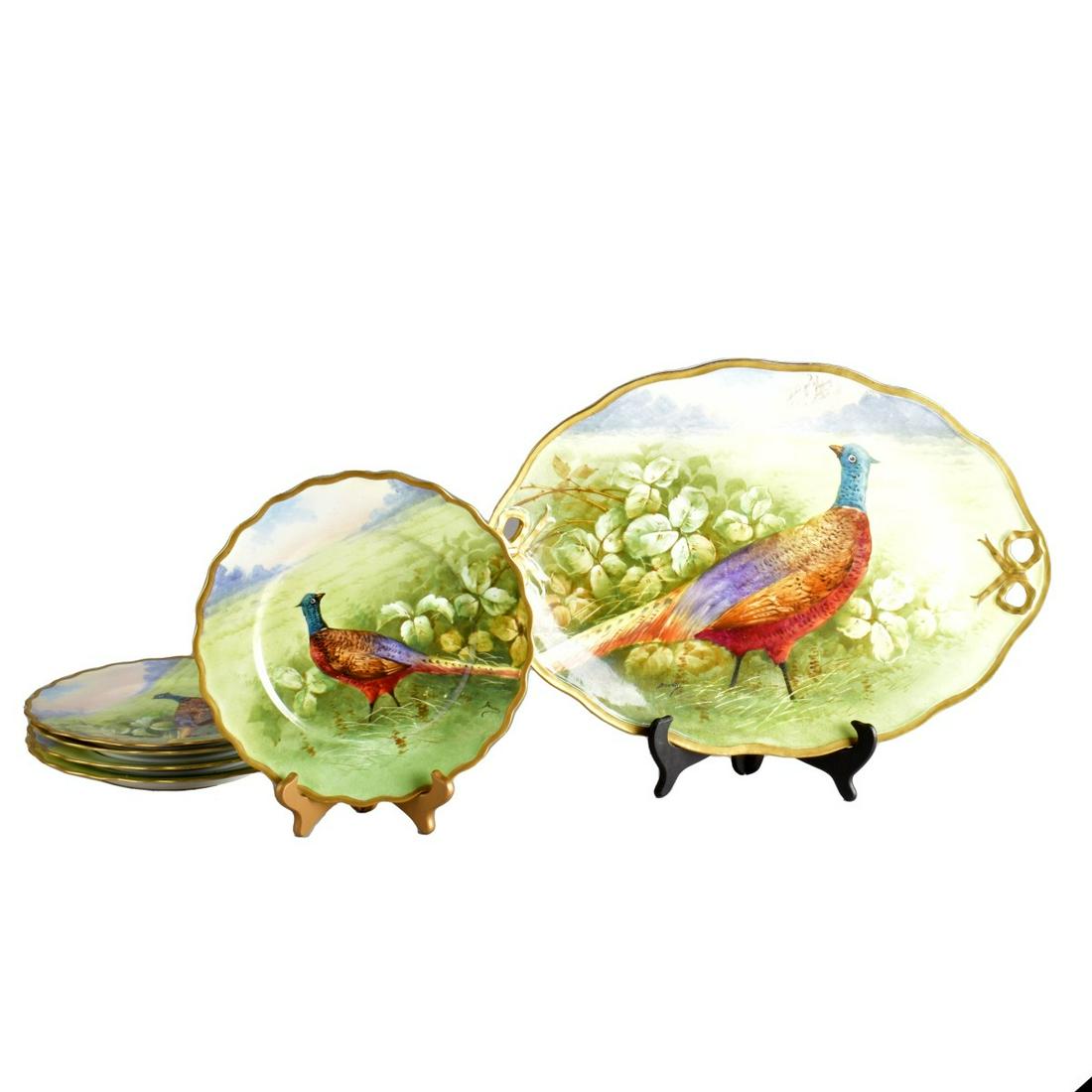 Seven Pc Vintage Limoges Porcelain Fish Set (1 of 7)