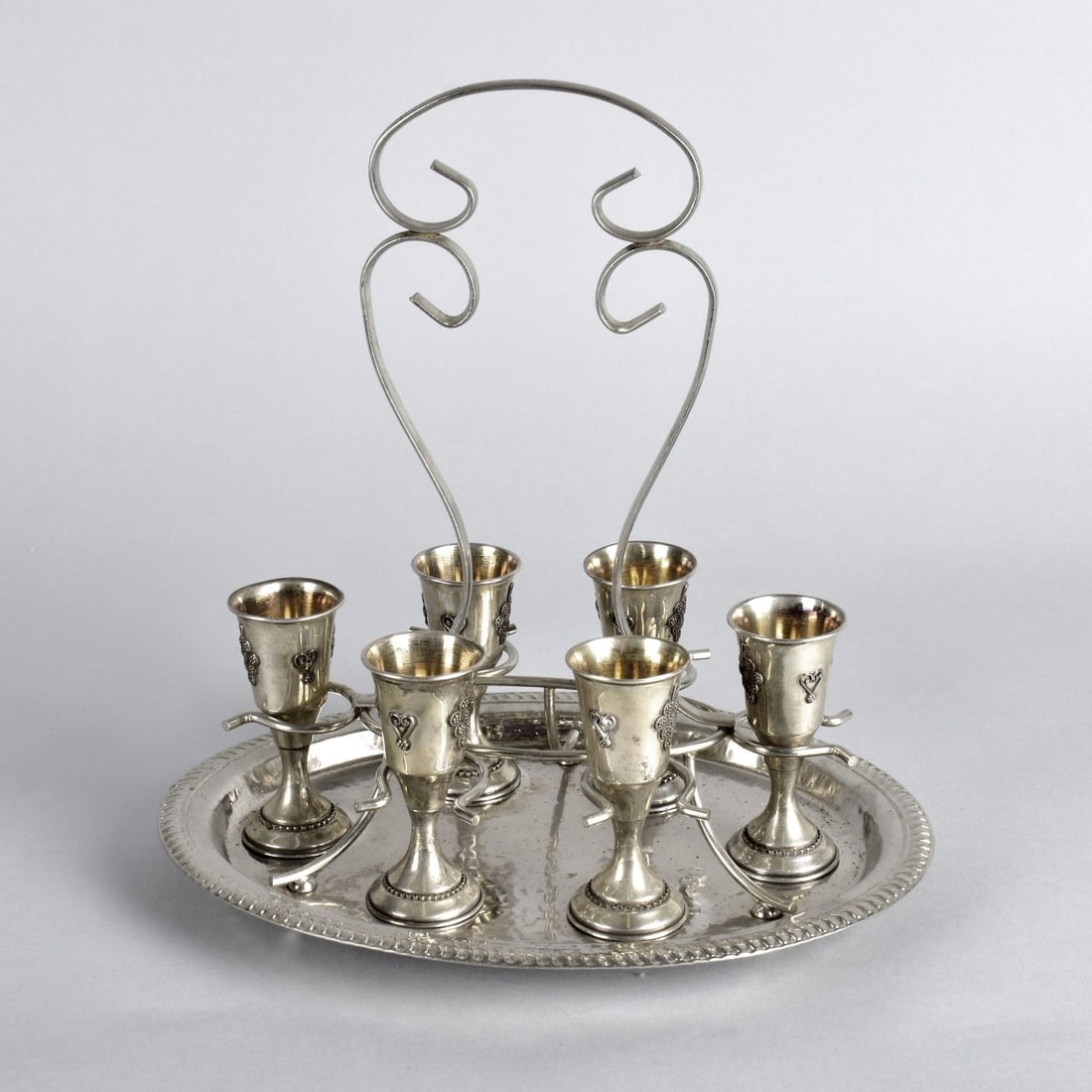 Six Vintage Judaica Sterling Kiddush Cups (1 of 5)