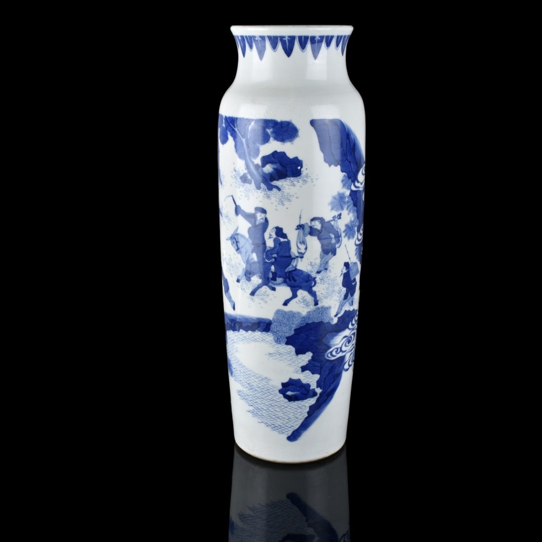 Lg Chinese Blue and White Porcelain Vase (1 of 7)