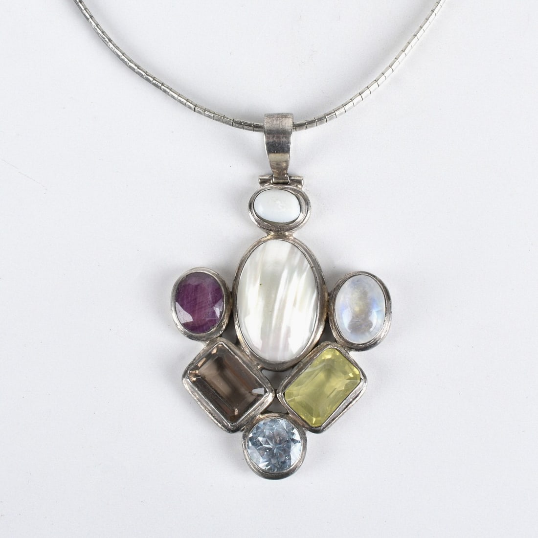 Gemstone and Sterling Necklace (1 of 4)
