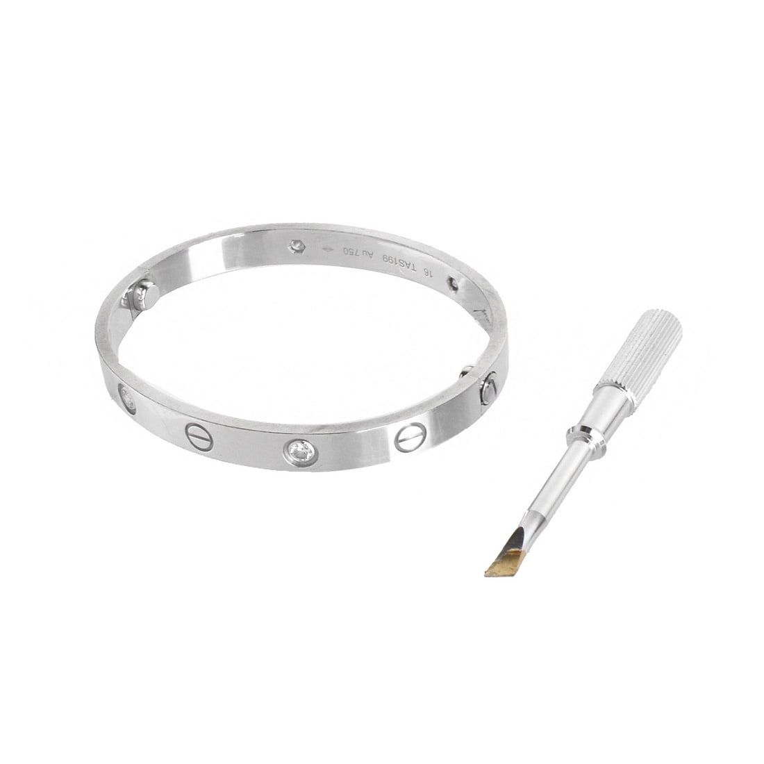 Cartier Diamond And 18k Love Bracelet Auction